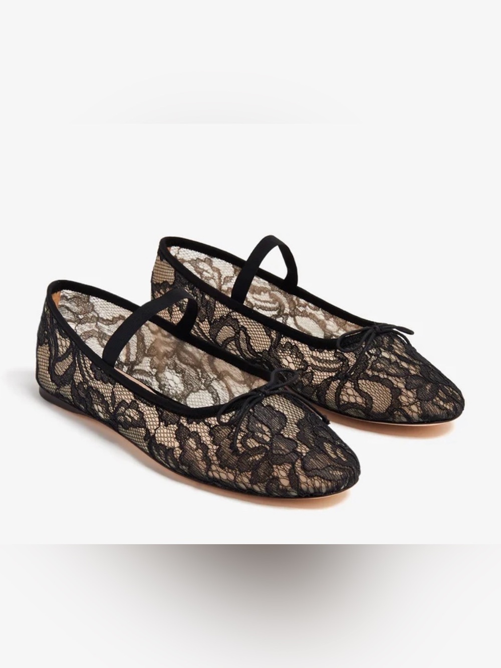 Loeffler Randall Black Lace Ballet Flats